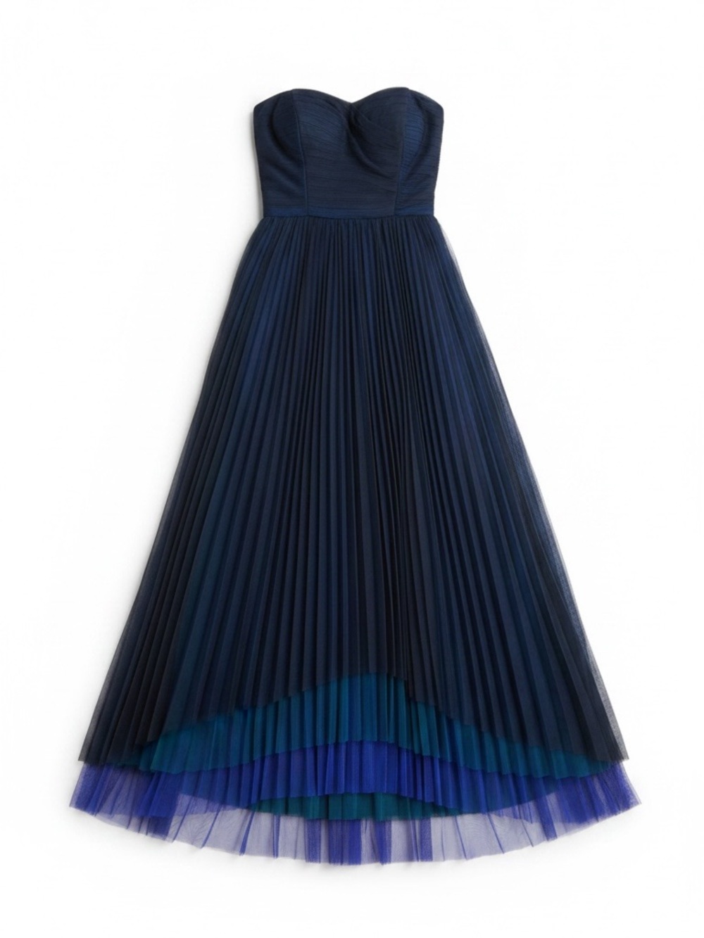 Chelsea 28 Tulle Party Dress Ombre Pleated Midi Dress - Picture 5 of 5